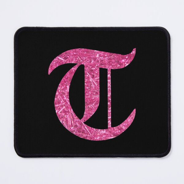 Item preview, The Letter T- Capital Pink Glitter Gothic designed and sold by TheLykosApparel.