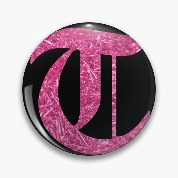 Item preview, The Letter T- Capital Pink Glitter Gothic designed and sold by TheLykosApparel.