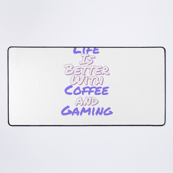 Item preview, Life is Better With Coffee and Gaming (Purple and White). designed and sold by SacredsDesigns.