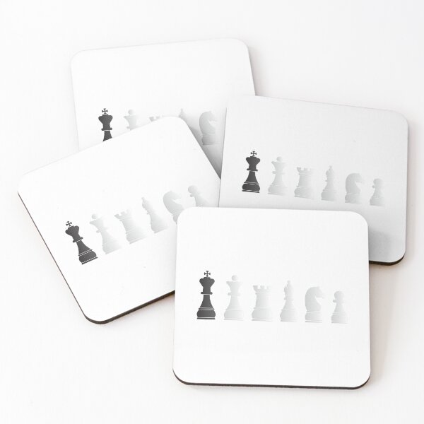 Item preview, All white one black chess pieces designed and sold by peculiardesign.