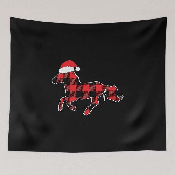 Item preview, Christmas 2021 Red Plaid For Horse Lovers and Owners designed and sold by thecooltable.