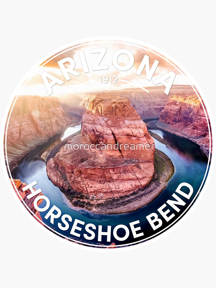 Thumbnail 3 of 3, Sticker, Arizona, Horseshoe Bend - Souvenir for travelers designed and sold by moroccandreamer.
