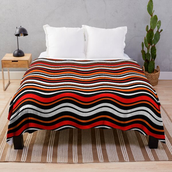 Item preview, WAVES PATTERN - Op-Art. BLACK, RED, WHITE, ORANGE designed and sold by 5hertz.
