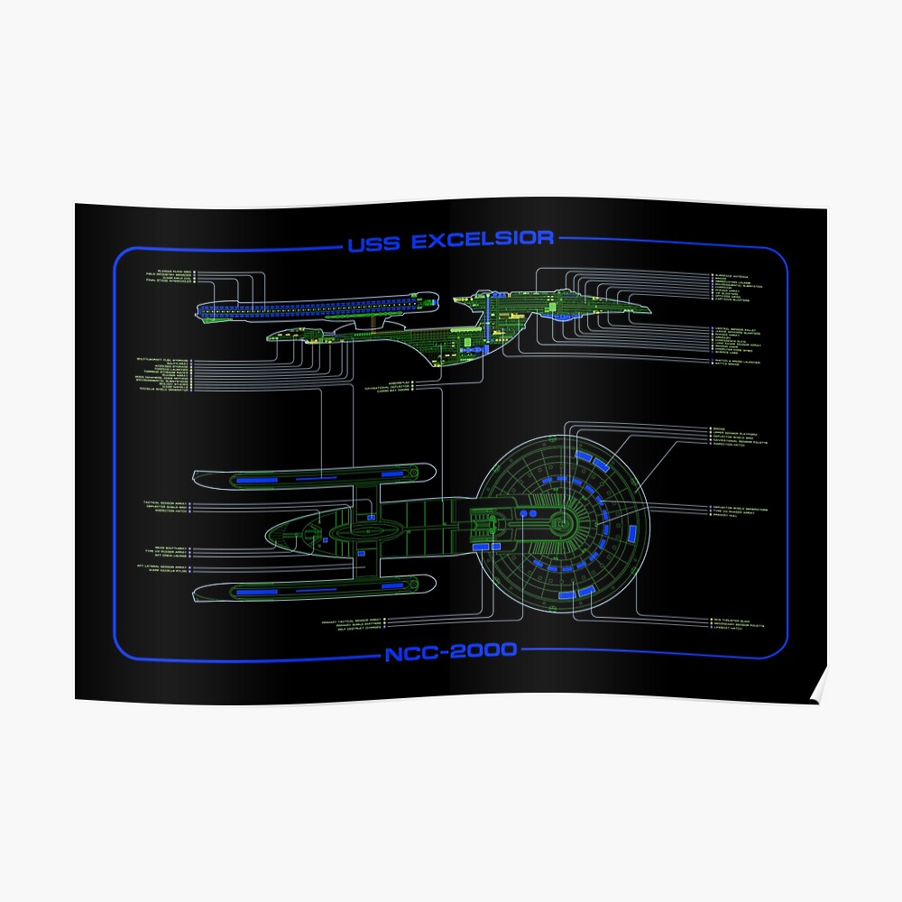 Uss Excelsior Msd Sticker By Bmused55 Redbubble
