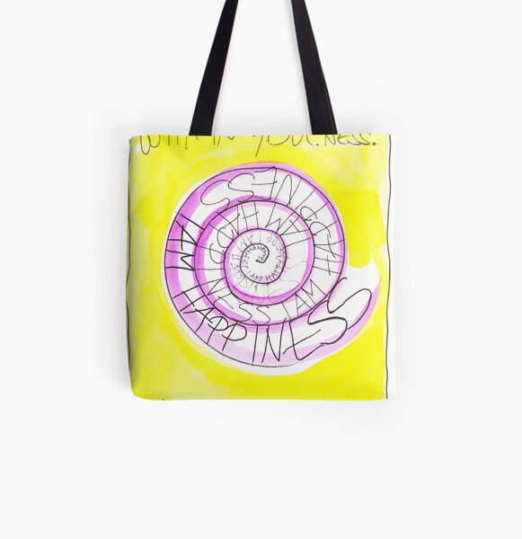 Manifesto »I AM HAPPINESS« Allover-Print Tote Bag