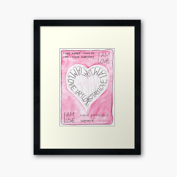 Manifesto »I AM LOVE« Gerahmter Kunstdruck