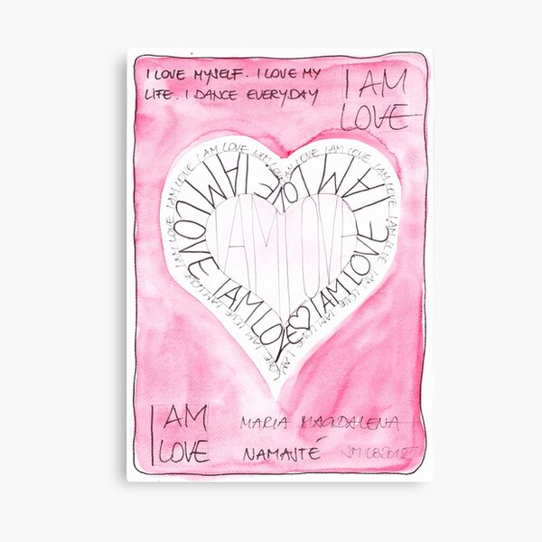 Manifesto »I AM LOVE« Leinwanddruck