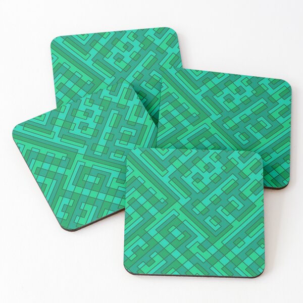 Item preview, Abstract Pattern Piece in Sea Greens and Blues designed and sold by nathanielmeeart.