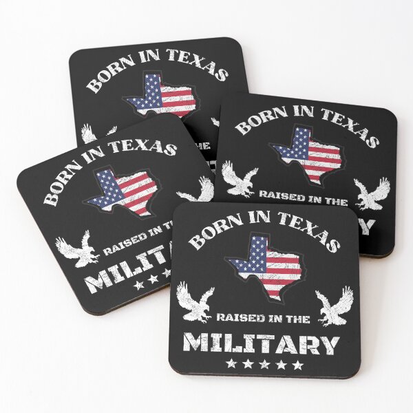 Item preview, Born in Texas  raised in the Military   designed and sold by PinnockDesigns.