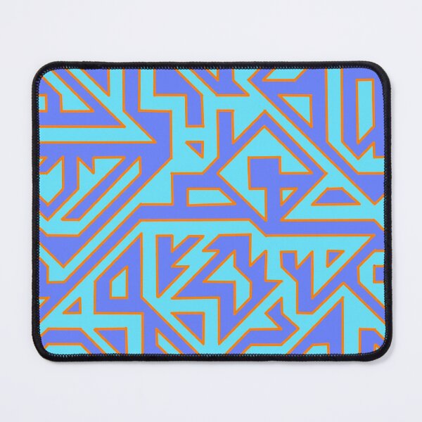 Item preview, Abstract Pattern Piece in blue, cyan and orange designed and sold by nathanielmeeart.