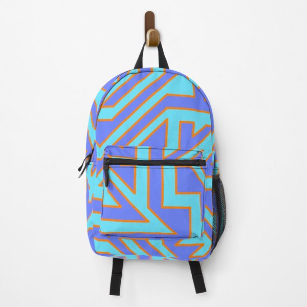 Item preview, Abstract Pattern Piece in blue, cyan and orange designed and sold by nathanielmeeart.