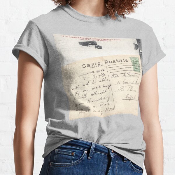 Vintage aviation postcard - biplane Classic T-Shirt