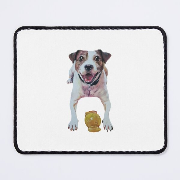 Item preview, Happy Jack Russell with Toy designed and sold by LornaBowdenART.