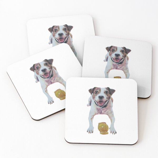 Item preview, Jack Russell feliz con juguete designed and sold by LornaBowdenART.