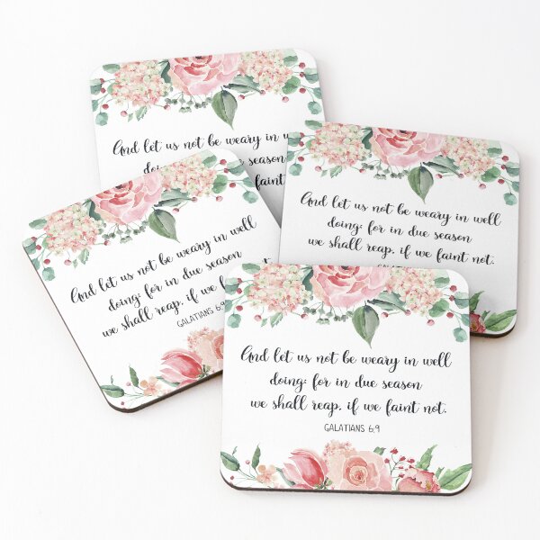 Item preview, Galatians 6:9, Watercolor Bible Verse, Scripture, Let Us Not Become Weary  designed and sold by Dzhenka-Balimez.