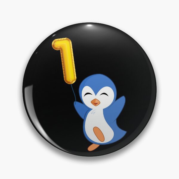 Artikelvorschau, Pinguin mit Luftballons Alles Gute zum 1. Geburtstag entworfen und verkauft von SunfullyYours.