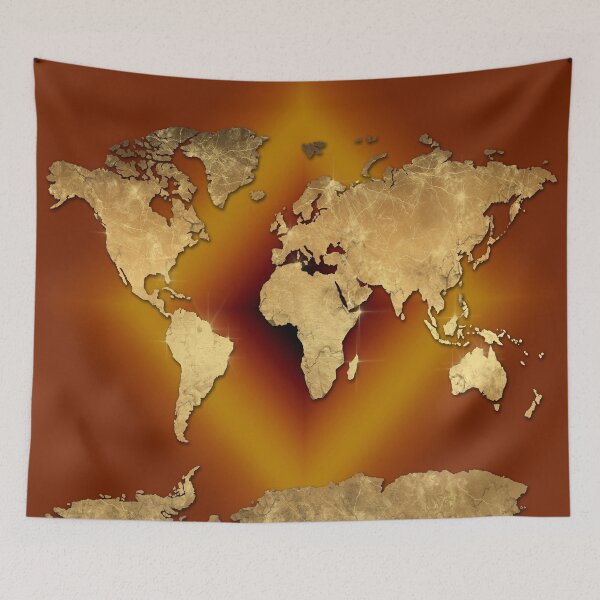 Item preview, world map gold 3 designed and sold by BekimART.