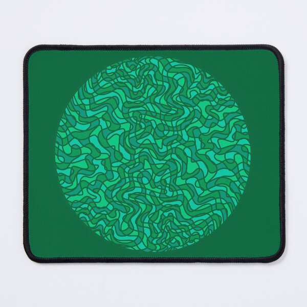 Item preview, Circular Wiggles Abstract Pattern Piece- Green and Teal designed and sold by nathanielmeeart.