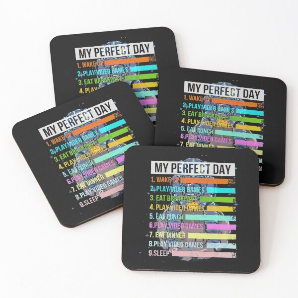 Item preview, Copy of  Funny my perfect day wake up play video games designed and sold by Hero Prod.
