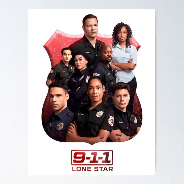 Item preview, 911 Lone Star Fanmade Poster designed and sold by katmxc.