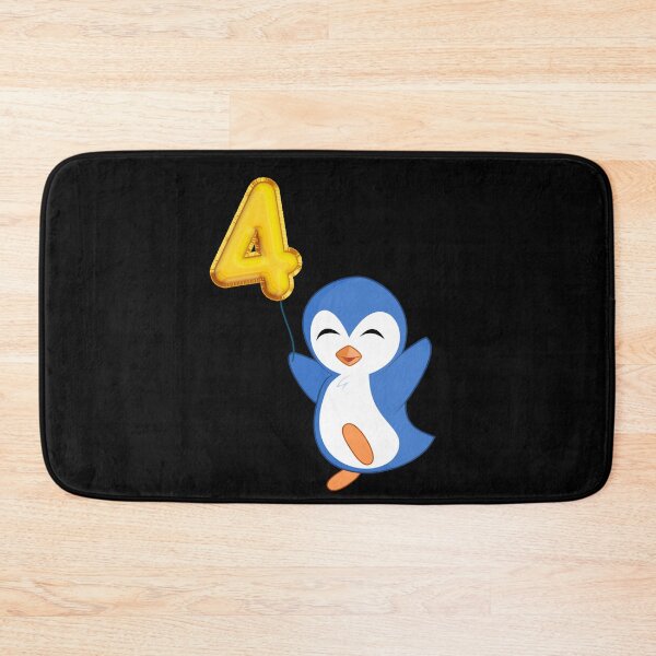 Item preview, Penguin with Balloons Happy 4th Birthday designed and sold by SunfullyYours.