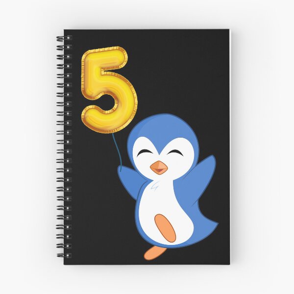 Item preview, Penguin with Balloons Happy 5th Birthday designed and sold by SunfullyYours.
