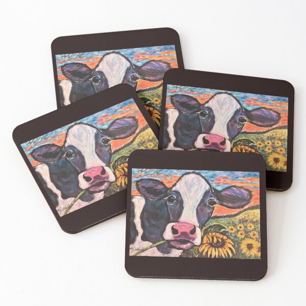 Item preview, Sunflower Cow Sunset  designed and sold by SweetPeaArt.