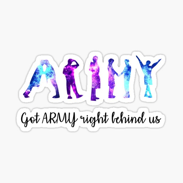 Artikel-Vorschau von Got ARMY Hinter uns Butter ARMY Galaxy Zeichen Silhouette, Butter Galaxy Illustration Sticker, designt und verkauft von trendistic.
