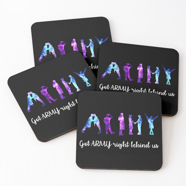Item preview, Got ARMY Behind us Butter ARMY Galaxy sign silhouette, Butter Galaxy illustration Sticker designed and sold by trendistic.