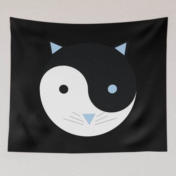 Item preview, Gatito de YinYang en azul ¡Diseño lindo del yoga de la meditación! designed and sold by Swigalicious.