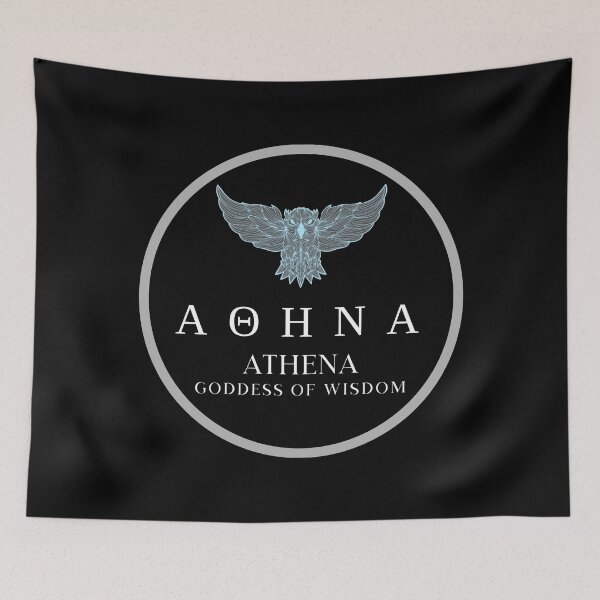 Item preview, Athena Greek Goddess of Wisdom Owl Mythology Design designed and sold by OnyxMoonDesigns.