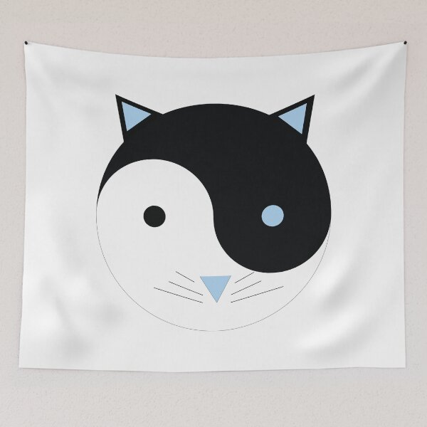 Item preview, Gatito de YinYang en azul ¡Diseño lindo del yoga de la meditación! designed and sold by Swigalicious.