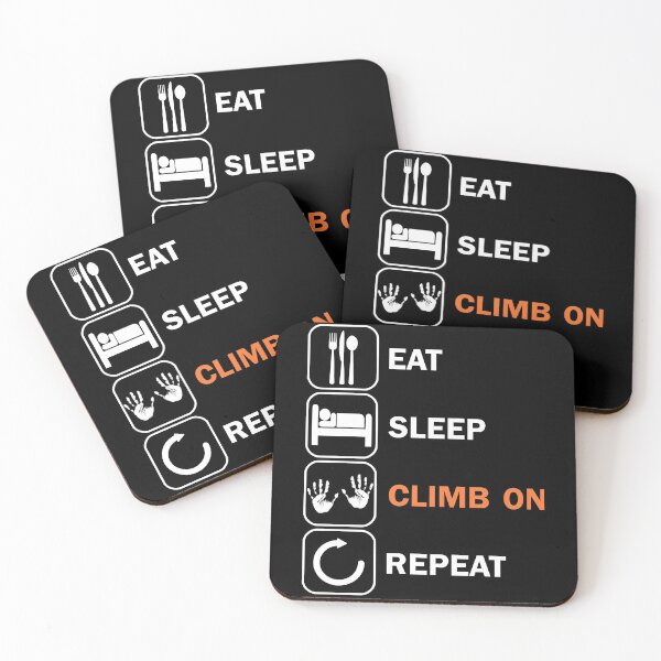 Item preview, Eat Sleep Climb Mountaineering Motive Mountains designed and sold by DerNerd.
