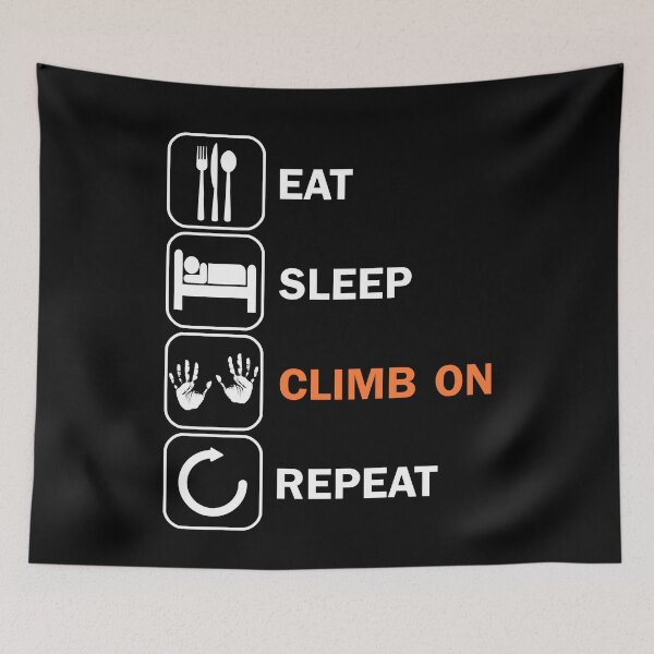 Item preview, Eat Sleep Climb Mountaineering Motive Mountains designed and sold by DerNerd.