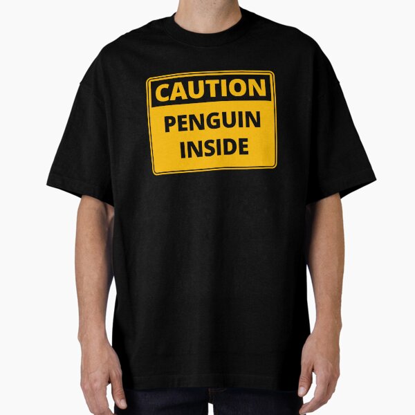 Item preview, Funny Caution Sign - Penguin Inside designed and sold by thehappylamb.