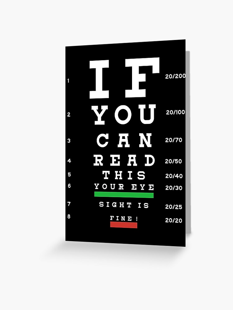 Snellen Eye Chart Greeting Card for Sale by allhistory