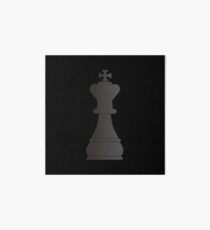 Black king chess piece Art Board