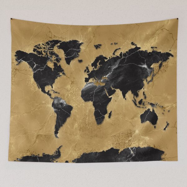 Item preview, world map gold 4 designed and sold by BekimART.