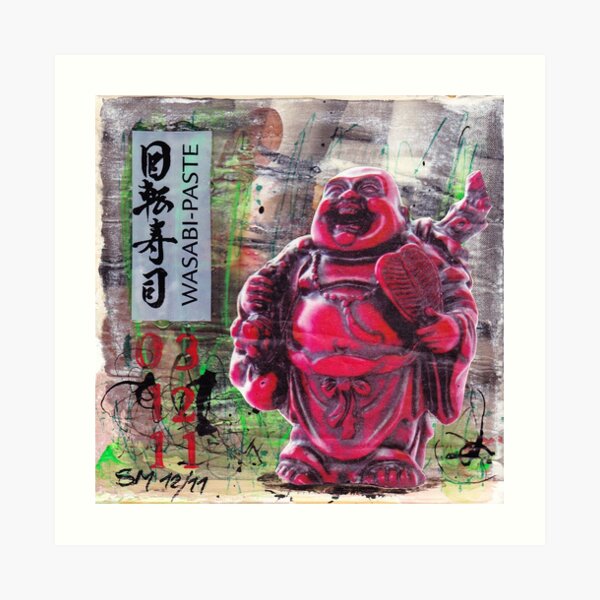 Wasabi Buddha Kunstdruck