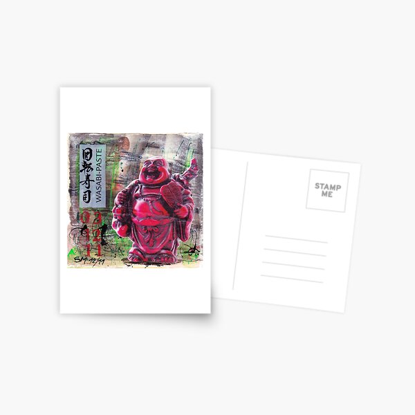 Wasabi Buddha Postkarte