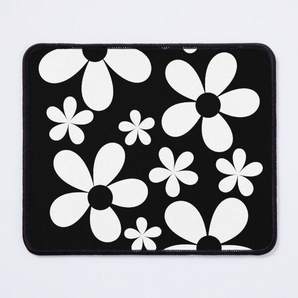 Item preview, Retro Mod Daisies Black and White designed and sold by P9Designs.