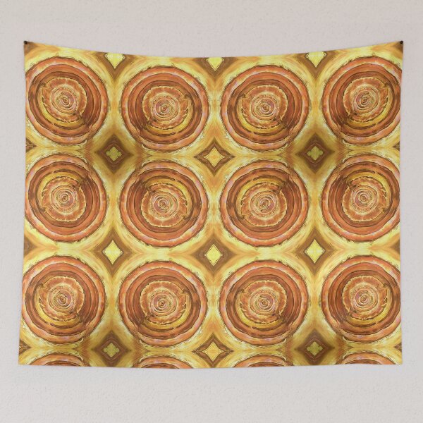 Item preview, Yellow Ripples, Yellow Abstract painting of water ripples designed and sold by Goldstarwork.
