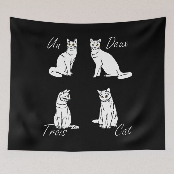 Item preview, Un Deux Trois Cat - Funny French designed and sold by TheInkElephant.