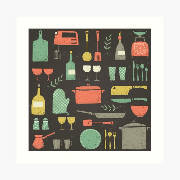Love Your Kitchen. Retro Edition Art Print