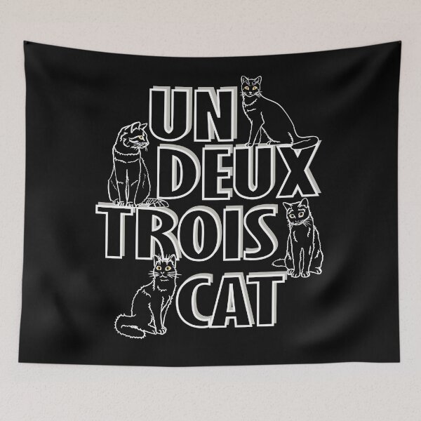 Item preview, Un Deux Trois Cat - Funny French designed and sold by TheInkElephant.
