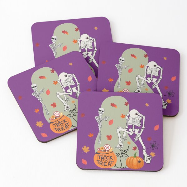 Item preview, Skeleton Trick Or Treating Pattern For Halloween Fans - Cute Halloween designed and sold by Vero De.