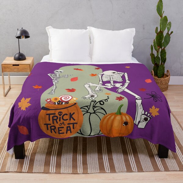 Item preview, Skeleton Trick Or Treating Pattern For Halloween Fans - Cute Halloween designed and sold by Vero De.