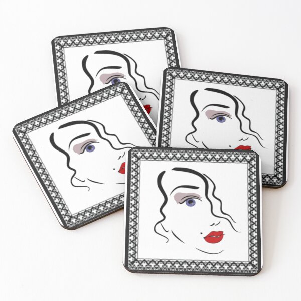 Item preview, TRENDY EDGY FEMALE PORTRAIT - ARTISTIC MODERN ART designed and sold by MrCreativeArts.