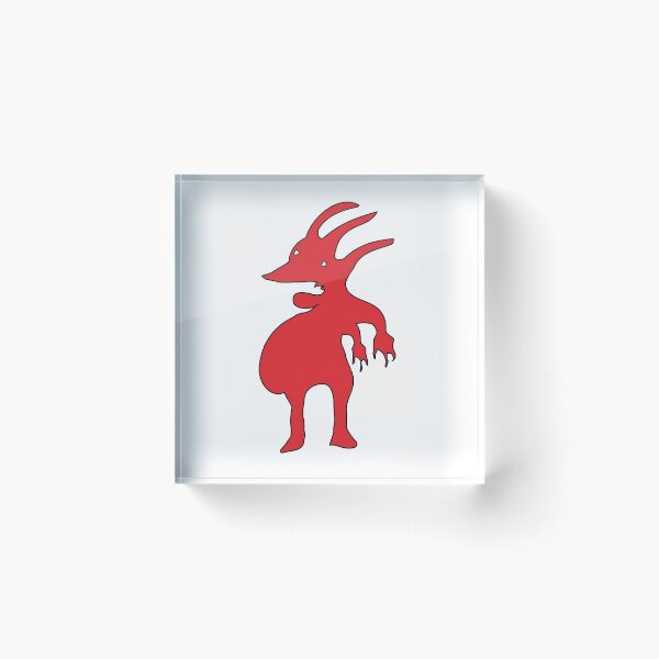 Aperçu de l'œuvre Créature rouge grotesque créée et vendue par DFLC Prints.
