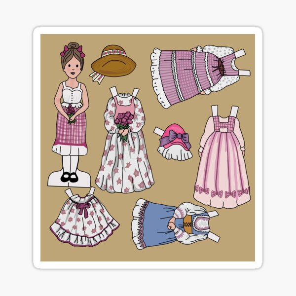 Item preview, The Ginghams Paper Doll - Carrie designed and sold by Unhinged Heather.